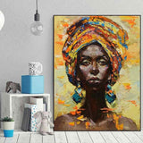 tableau femme noire peinture