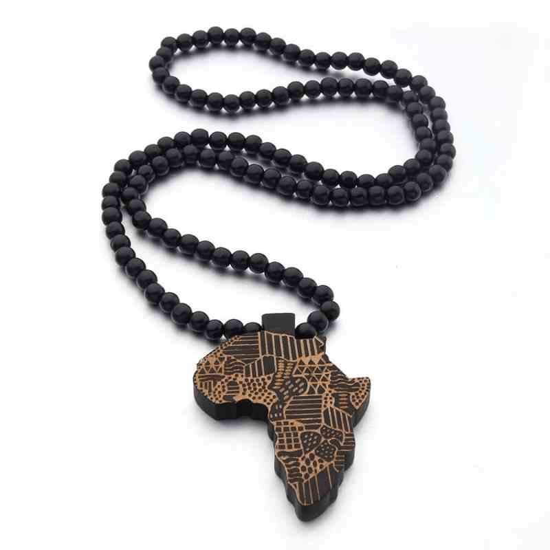 collier afrique en bois