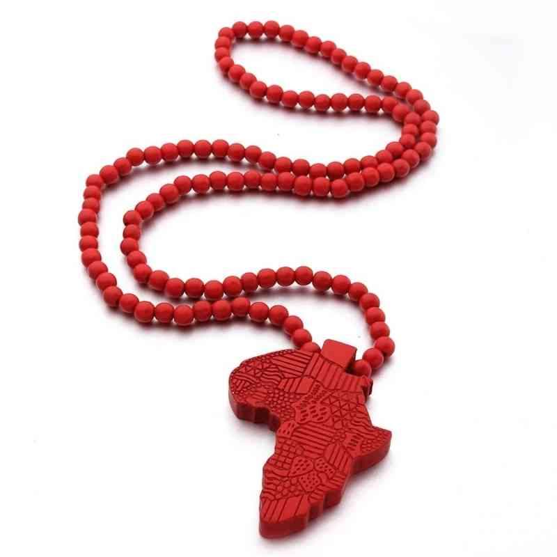 pendentif Afrique bois rouge