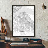 tableau carte de kinshasa