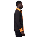chemise africaine noir et orange