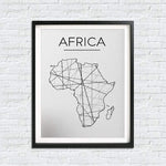tableau carte d'afrique