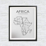 tableau carte d'afrique