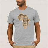 t-shirt gris carte d'afrique