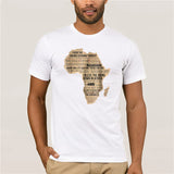 t-shirt carte d'afrique blanc