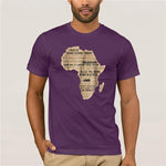 t-shirt violet carte d'afrique
