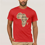 t-shirt rouge carte d'afrique