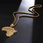collier pendentif afrique or