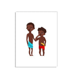 tableau enfants tribu africaine