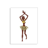 tableau Jeune fille tribu africaine