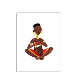 tableau tambour tribu africaine