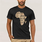 t-shirt noir carte d'afrique