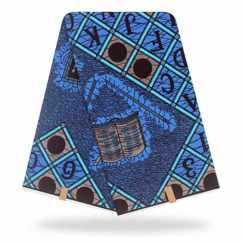 tissu africain wax bleu